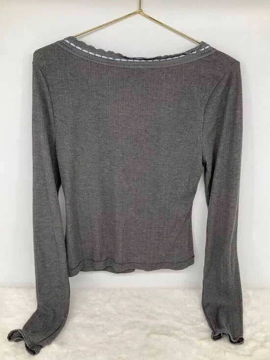 Free People Intimately Only You Long-sleeve top size Medium Grey - Picture 5 of 6